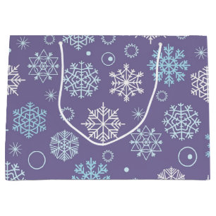 Snowflake pattern large gift bag