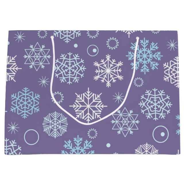 Snowflake pattern	 large gift bag (Front)