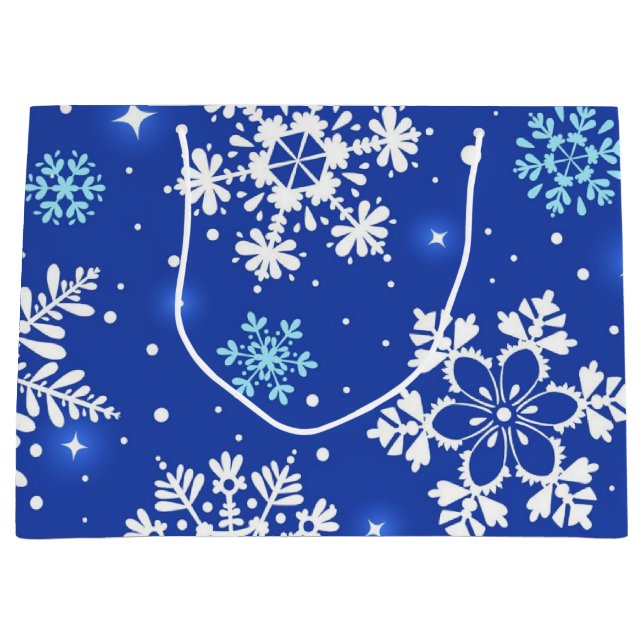 Snowflake pattern	 large gift bag (Front)