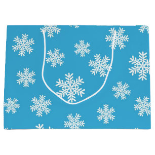Snowflake pattern large gift bag