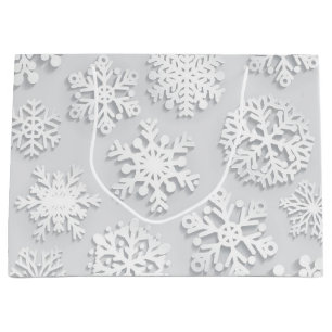 Snowflake pattern large gift bag