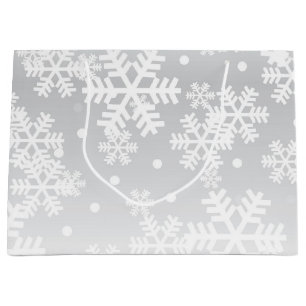 Snowflake pattern large gift bag