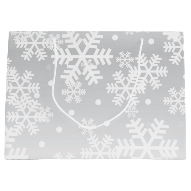 Snowflake pattern	 large gift bag (Front)