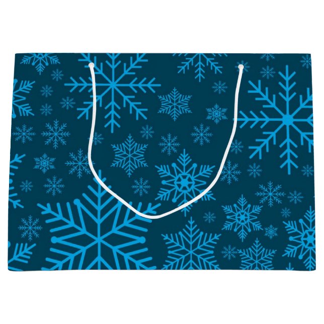 Snowflake pattern	 large gift bag (Front)