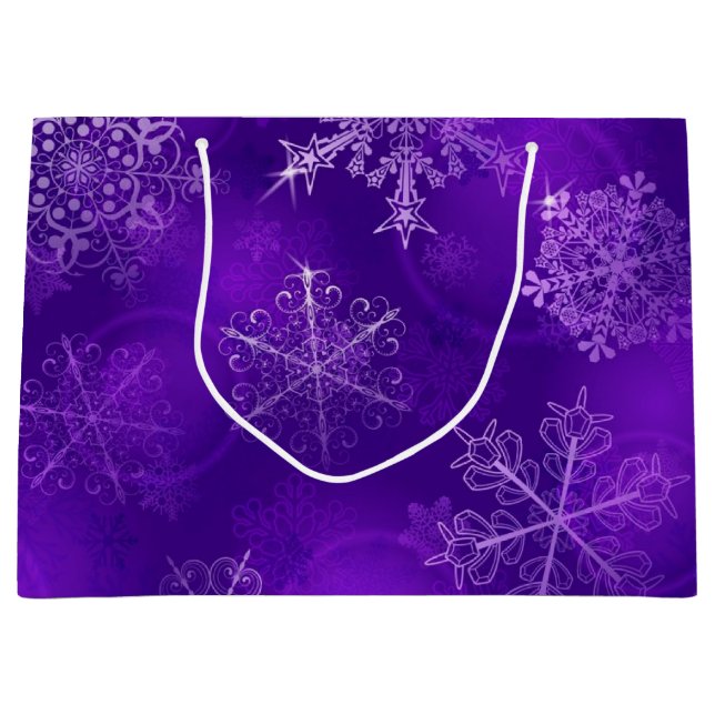 Snowflake pattern	 large gift bag (Front)
