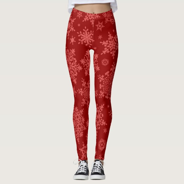 Snowflake pattern	 leggings (Front)