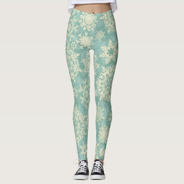 Snowflake pattern	 leggings (Front)