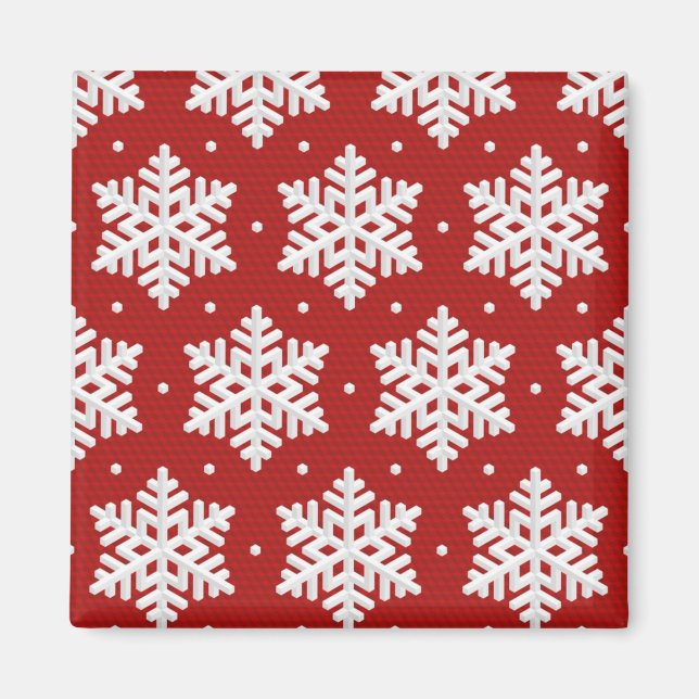 Snowflake pattern magnet (Front)