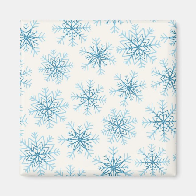 Snowflake pattern magnet (Front)