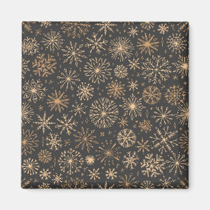 Snowflake pattern magnet