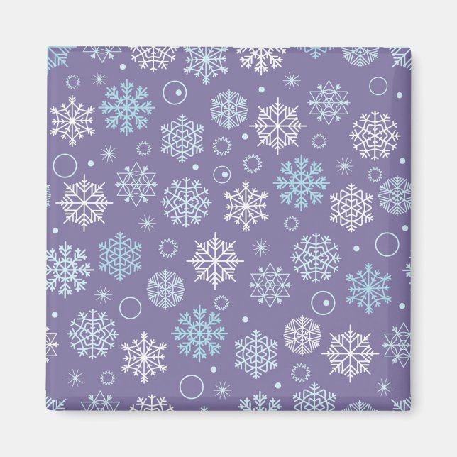 Snowflake pattern magnet (Front)