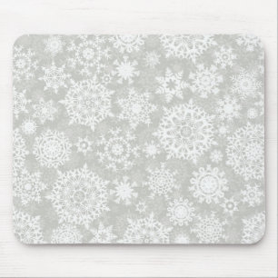 Snowflake pattern mouse pad