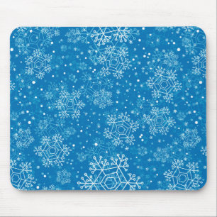 Snowflake pattern mouse pad