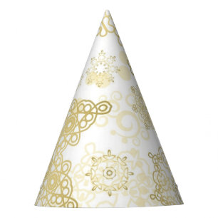 Snowflake pattern party hat