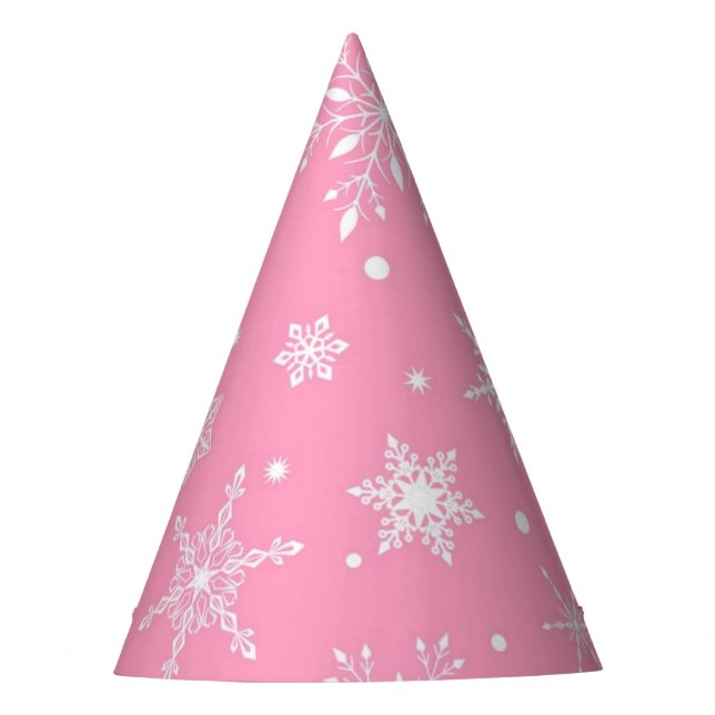 Snowflake pattern party hat (Front)