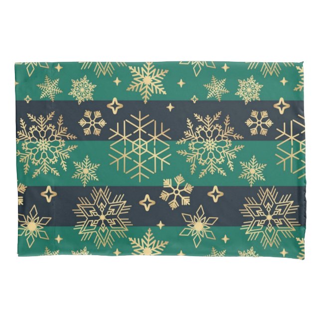 Snowflake pattern pillowcase (Front)