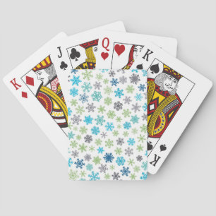 Snowflake pattern playing cards
