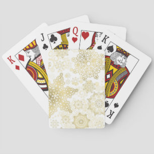 Snowflake pattern playing cards