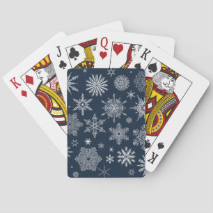 Snowflake pattern playing cards
