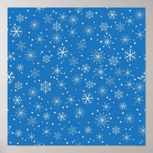 Snowflake pattern poster