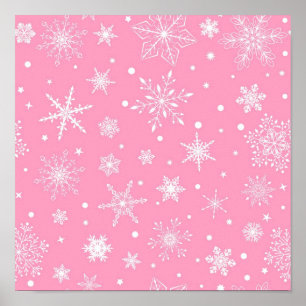 Snowflake pattern poster