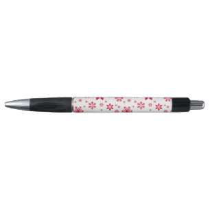 Snowflake Pattern, Red Snowflakes, Snow, White