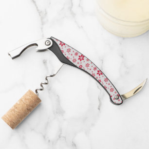 Snowflake Pattern, Red Snowflakes, Snow, White Corkscrew