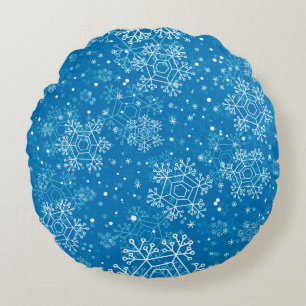 Snowflake pattern round cushion
