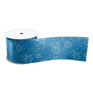 Snowflake pattern satin ribbon
