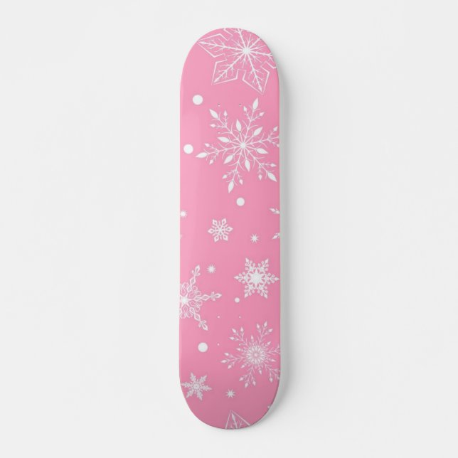 Snowflake pattern skateboard (Front)