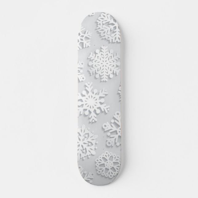 Snowflake pattern skateboard (Front)