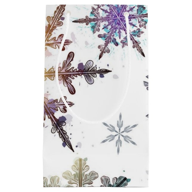 Snowflake pattern	 small gift bag (Front)