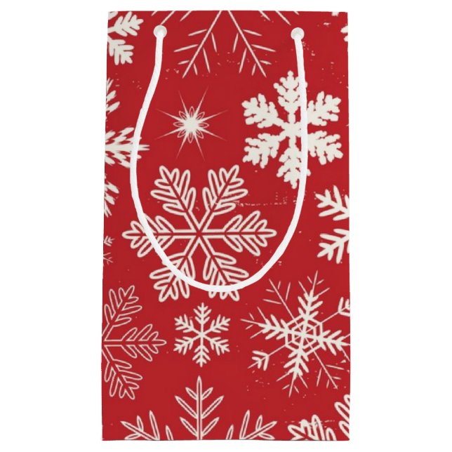 Snowflake pattern	 small gift bag (Front)