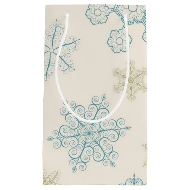 Snowflake pattern	 small gift bag (Front)