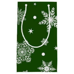 Snowflake pattern small gift bag