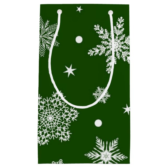Snowflake pattern	 small gift bag (Front)