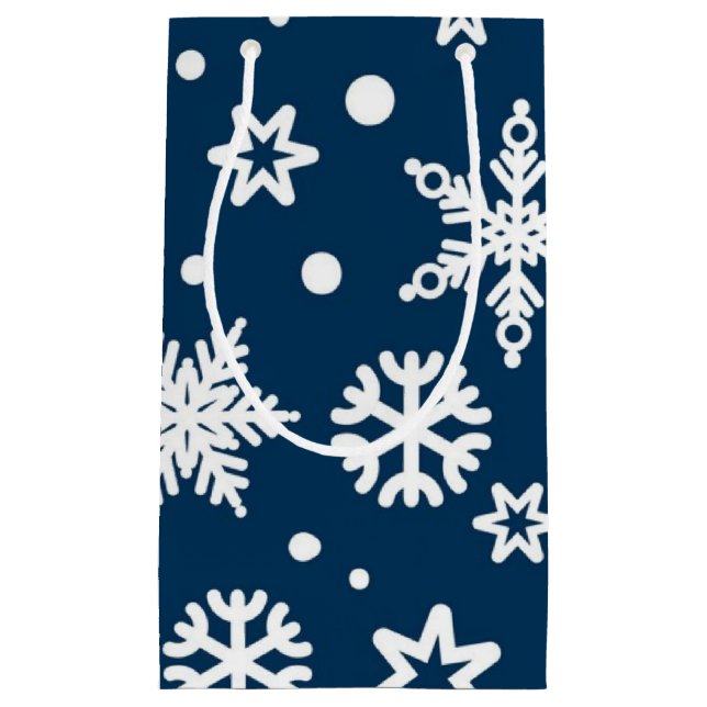 Snowflake pattern	 small gift bag (Front)