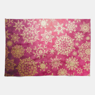 Snowflake pattern	 tea towel