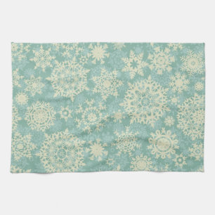 Snowflake pattern tea towel