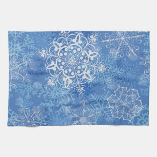 Snowflake pattern	 tea towel
