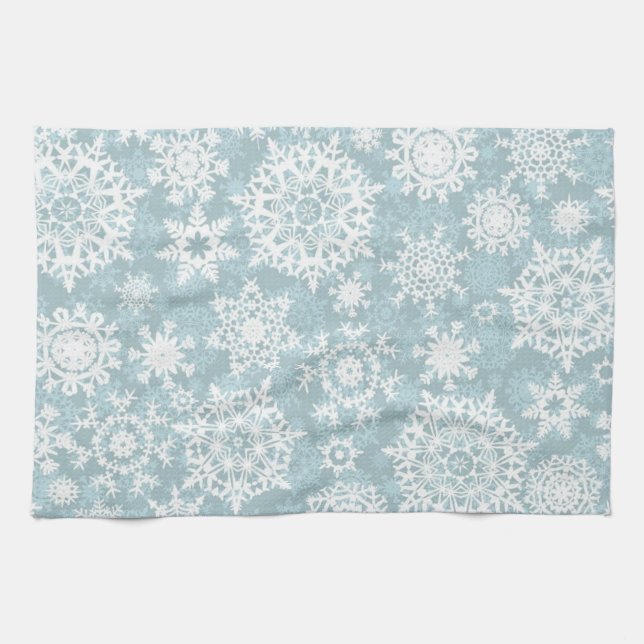 Snowflake pattern	 tea towel (Horizontal)