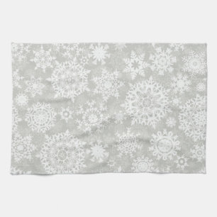 Snowflake pattern	 tea towel