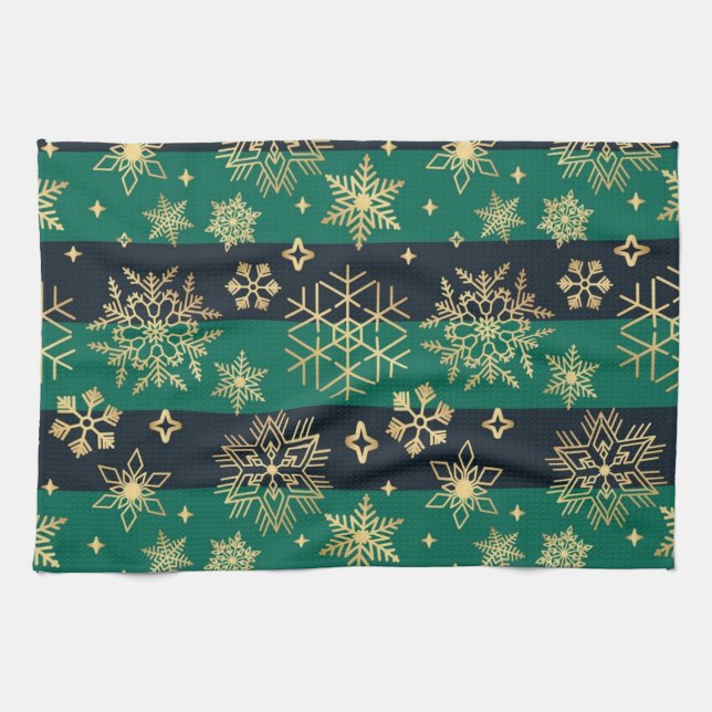 Snowflake pattern tea towel (Horizontal)
