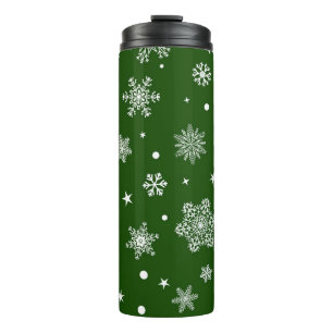 Snowflake pattern thermal tumbler