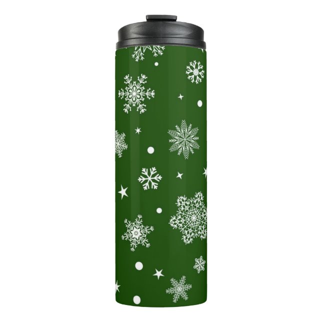 Snowflake pattern	 thermal tumbler (Front)