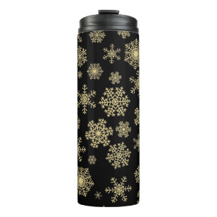 Snowflake pattern thermal tumbler