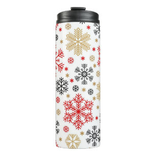 Snowflake pattern thermal tumbler