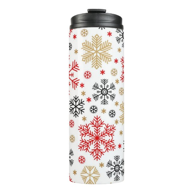Snowflake pattern	 thermal tumbler (Front)
