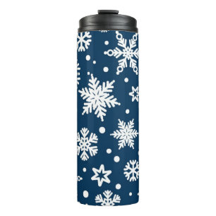 Snowflake pattern thermal tumbler