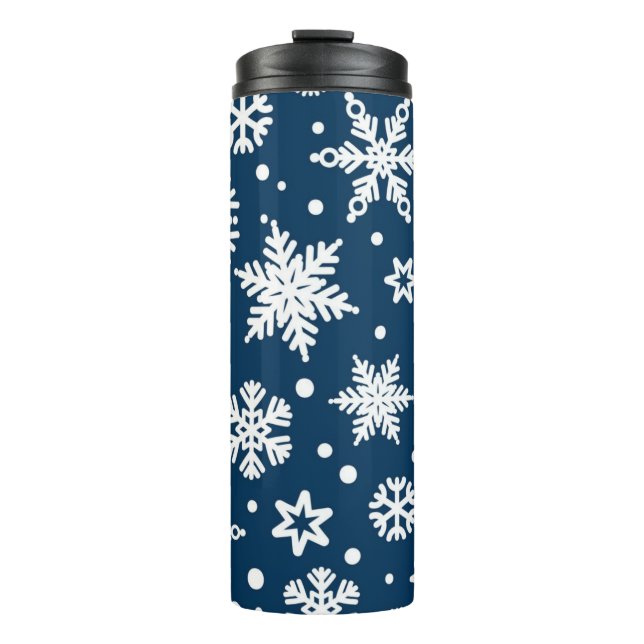 Snowflake pattern	 thermal tumbler (Front)